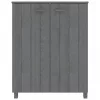 HAMAR sötétszürke tömör fenyőfa cipőszekrény 85 x 40 x 108 cm