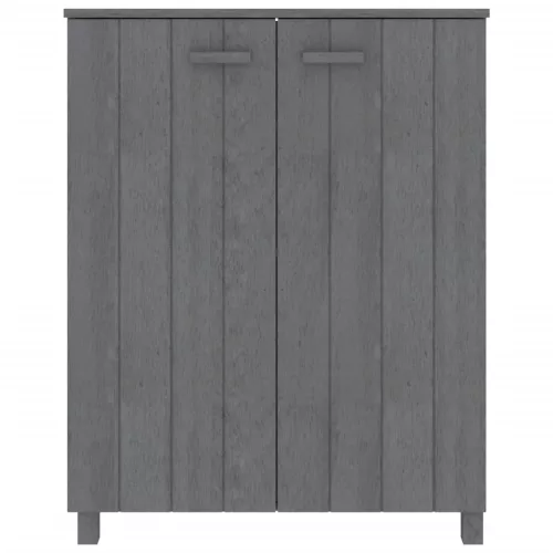 HAMAR sötétszürke tömör fenyőfa cipőszekrény 85 x 40 x 108 cm