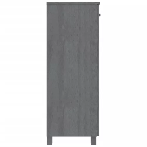 HAMAR sötétszürke tömör fenyőfa cipőszekrény 85 x 40 x 108 cm