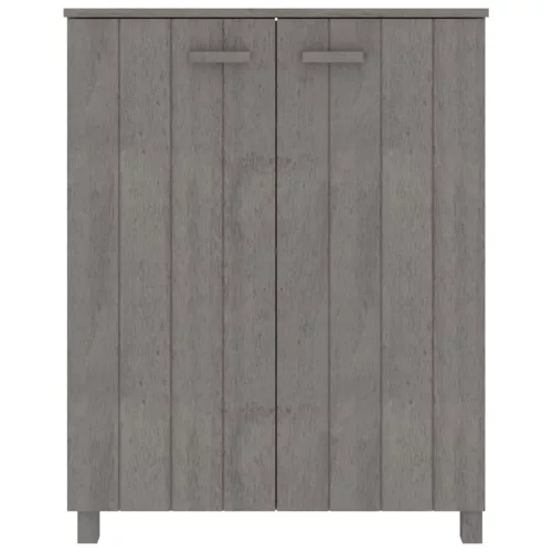 HAMAR világosszürke tömör fenyőfa cipőszekrény 85 x 40 x 108 cm