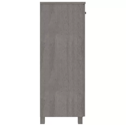 HAMAR világosszürke tömör fenyőfa cipőszekrény 85 x 40 x 108 cm