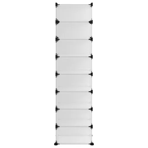 Átlátszó polipropilén cipőtartó 93 x 36,5 x 140 cm