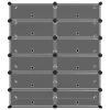 Fekete polipropilén cipőtartó 94,5x36,5x106 cm