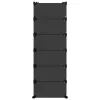 Fekete polipropilén cipőtartó 94,5x36,5x106 cm