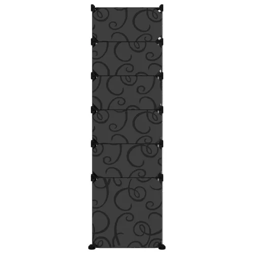 Fekete polipropilén cipőtartó 94 x 37 x 125 cm