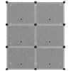 Fekete polipropilén cipőtartó 84,5 x 31 x 93,5 cm