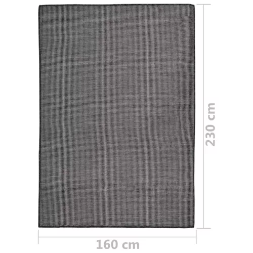 Szürke lapos szövésű kültéri szőnyeg 160 x 230 cm
