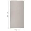 Világosszürke lapos szövésű kültéri szőnyeg 100 x 200 cm