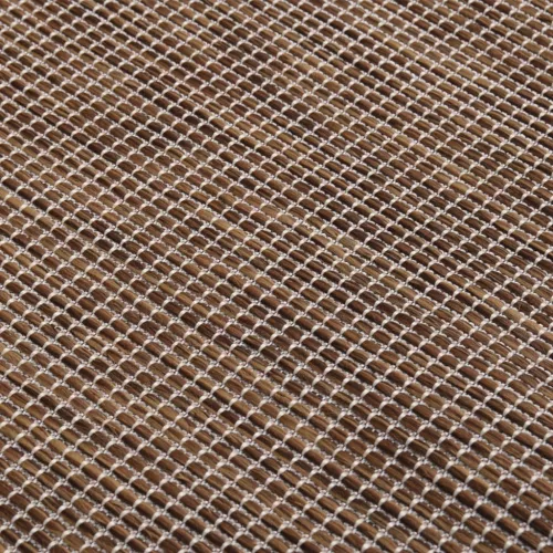 Barna lapos szövésű kültéri szőnyeg 140 x 200 cm