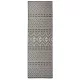 Fekete csíkos lapos szövésű kültéri szőnyeg 80 x 250 cm