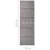 Fekete csíkos lapos szövésű kültéri szőnyeg 80 x 250 cm