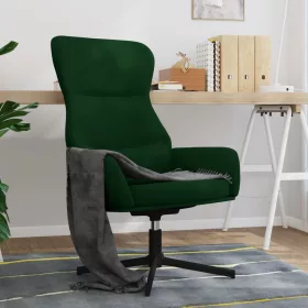 Sötétzöld bársony pihenőfotel