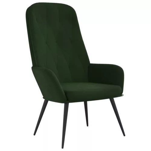 Sötétzöld bársony pihenőfotel