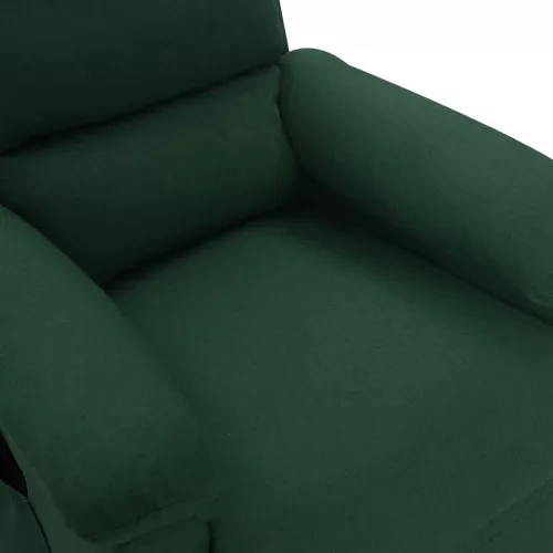 Sötétzöld szövet masszázsfotel