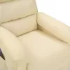 Krémszínű szövet masszázsfotel