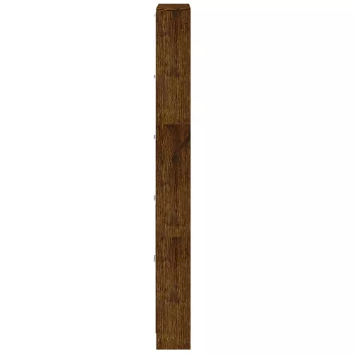 Füstös tölgy színű szerelt fa cipősszekrény 59 x 17 x 169 cm