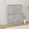 Betonszürke szerelt fa cipőszekrény 59 x 17 x 81 cm