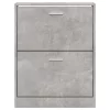 Betonszürke szerelt fa cipőszekrény 59 x 17 x 81 cm