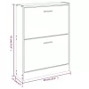 Betonszürke szerelt fa cipőszekrény 59 x 17 x 81 cm