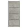 Betonszürke szerelt fa cipőszekrény 63x24x147 cm