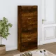 Füstös tölgy színű szerelt fa cipősszekrény 63x24x147 cm