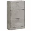 Betonszürke szerelt fa cipőszekrény 63x24x103 cm