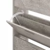 Betonszürke szerelt fa cipőszekrény 63x24x103 cm