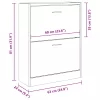 Fekete szerelt fa cipősszekrény 63x24x81 cm