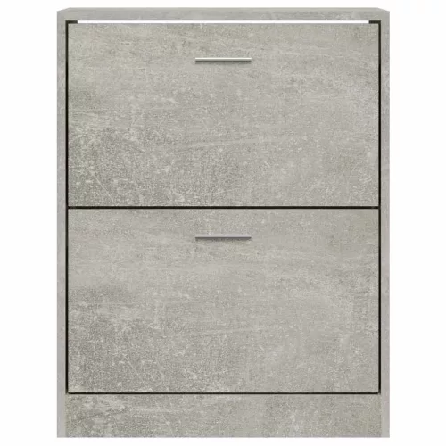 Betonszürke szerelt fa cipőszekrény 63x24x81 cm