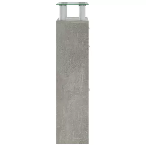 Betonszürke szerelt fa cipőszekrény 63x24x104 cm