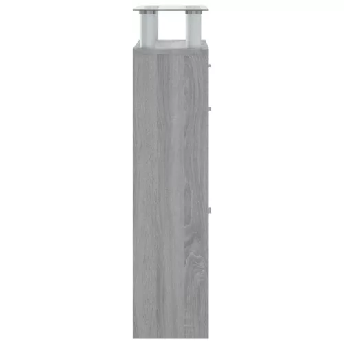 Szürke sonoma színű szerelt fa cipősszekrény 63x24x104 cm