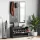 3 az 1-ben fekete szerelt fa cipőszekrény szett