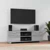 Szürke sonoma színű szerelt fa TV-szekrény 120 x 40,5 x 35 cm