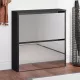 Fekete 2 szintes cipőszekrény tükörrel 63 x 17 x 67 cm