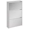 Betonszürke 3 szintes cipőszekrény tükörrel 63 x 17 x 102,5 cm