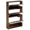 Füstös tölgy 3 szintes cipőszekrény tükörrel 63 x 17 x 102,5 cm