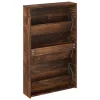 Füstös tölgy 3 szintes cipőszekrény tükörrel 63 x 17 x 102,5 cm