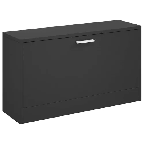 Fekete cipőpad 80 x 24 x 45 cm rétegelt fából