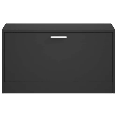 Fekete cipőpad 80 x 24 x 45 cm rétegelt fából