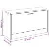 Fekete cipőpad 80 x 24 x 45 cm rétegelt fából