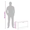 Fekete cipőpad 80 x 24 x 45 cm rétegelt fából