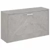 Betonszürke szerelt fa cipőtároló pad 80x24x45 cm