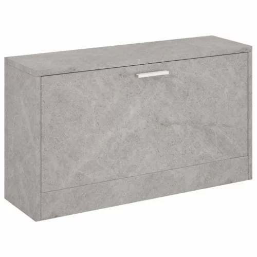Betonszürke szerelt fa cipőtároló pad 80x24x45 cm