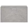 Betonszürke szerelt fa cipőtároló pad 80x24x45 cm