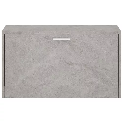 Betonszürke szerelt fa cipőtároló pad 80x24x45 cm