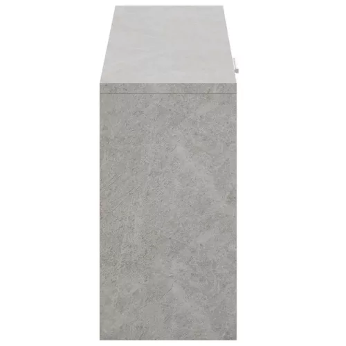 Betonszürke szerelt fa cipőtároló pad 80x24x45 cm