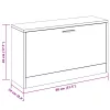 Betonszürke szerelt fa cipőtároló pad 80x24x45 cm