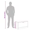 Betonszürke szerelt fa cipőtároló pad 80x24x45 cm