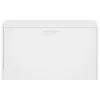 Magasfényű fehér cipőpad 80 x 24 x 45 cm rétegelt fa