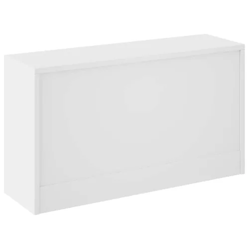 Magasfényű fehér cipőpad 80 x 24 x 45 cm rétegelt fa
